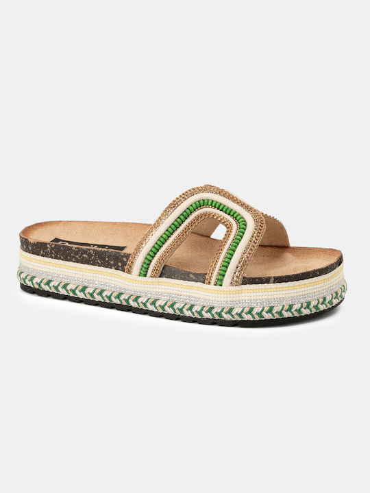 Sandale Casual Damă Flatforme Verzi K24-308-H63-Verde
