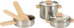 Montessori Toy Set Stainless Steel Dishes Wooden Handles Egmont Toys Montessori Toy Set Stainless Steel Dishes Wooden Handles Egmont Toys