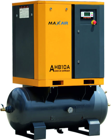 Max Air Three-Phase Air Compressors 72dB with Power 10hp and Airtank 300lt 602-10S
