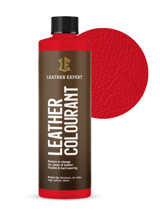 Vopsea pentru piele Leather Expert, culoare roșie, pentru piele naturală și sintetică, 250 ml Le-06-250c502