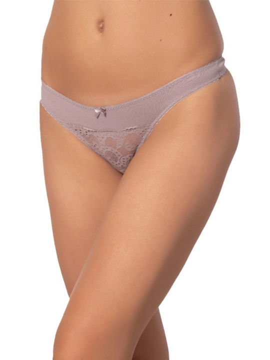 Norddiva Cotton Women's String with Lace Vison