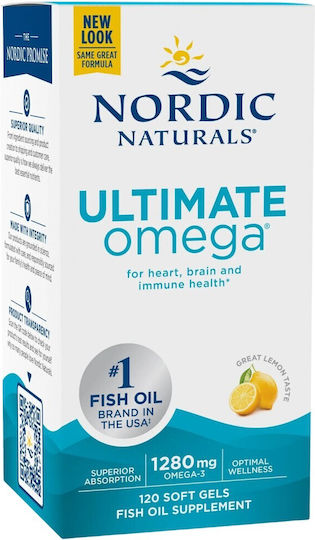 Nordic Naturals Ultimate Omega 1280мг 120 софтджел Лимон
