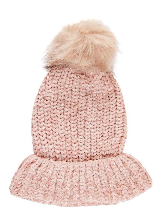 Funky Buddha Beanie Γυναικείος Σκούφος Πλεκτός σε Ροζ χρώμα