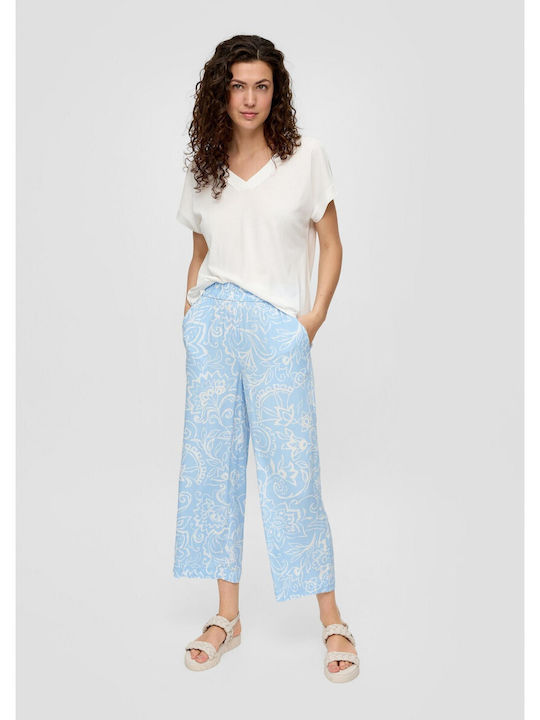 S.Oliver Women's Fabric Trousers Light Blue