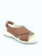 Damenplattformen Tabac Braun