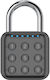 Artion Systems Stahl Vorhängeschloss Messing Bluetooth 10mm Black 1Stück