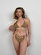 Bikini Set Top & Slip Bottom Beige