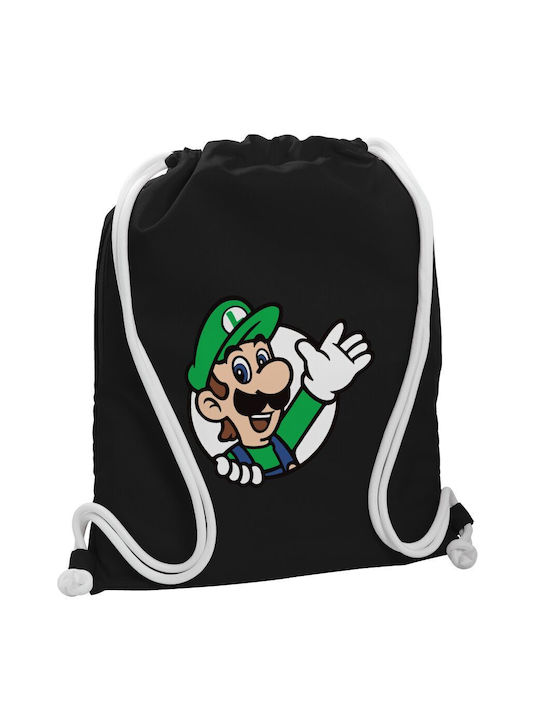 Koupakoupa Super Mario Luigi Win Kids Bag Pouch Bag Black 48cmx40cmcm