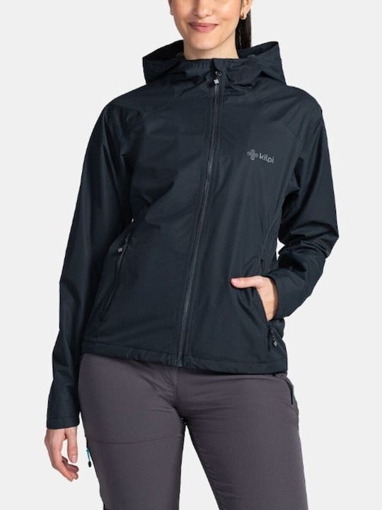 Kilpi Women's Short Lifestyle Jacket Waterproof and Windproof for Winter with Hood Black