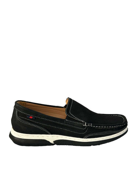 Ustyle Men's Synthetic Leather Moccasins Black