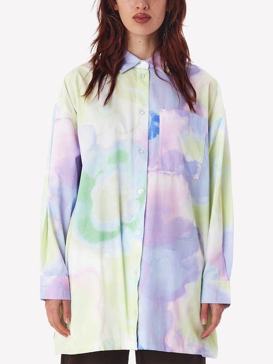 Alyssa Μακρυμάνικο Γυναικείο Πουκάμισο Pastel Multi