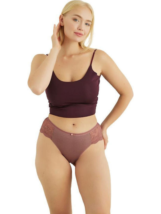 Sexen Femeie Brazilia cu Dantelă Pink