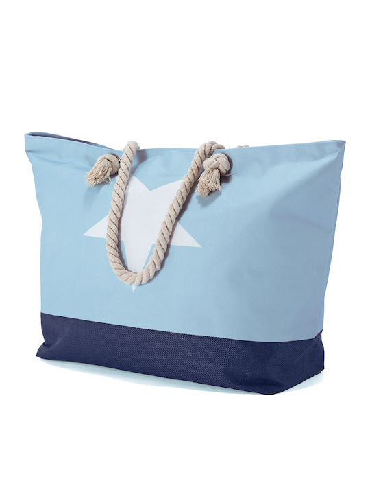 Benzi Fabric Beach Bag Ciel