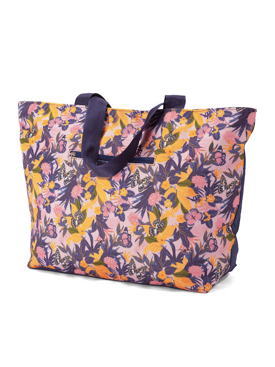 Benzi Fabric Beach Bag Pink