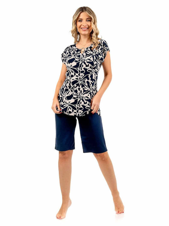 Secret Point Set Summer Women's Pajamas Black