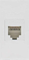 Maclean Energy Network-Telephone Socket Front in White Color MCE725W