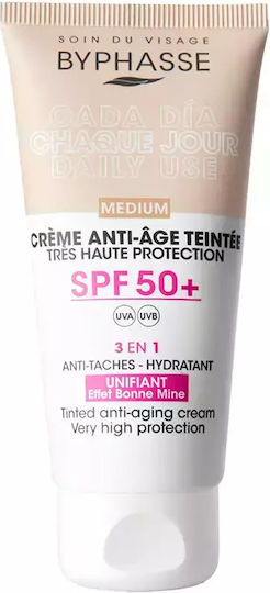 Byphasse Ενυδατική Κρέμα Προσώπου Ημέρας με SPF50 & Υαλουρονικό Οξύ 50ml