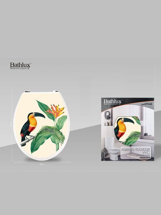 Bathlux Καπάκι Λεκάνης Πλαστικό 44x36cm Πολύχρωμο
