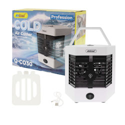 Φορητό Mini Air Cooler Υγραντήρας Usb 2 Λειτουργίες Λευκό Q-c030 Andowl