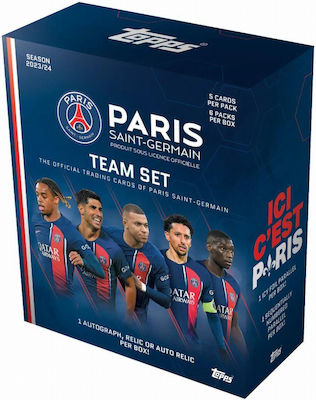 Topps Deck 2023-24 Paris Saint-Germain FC Set de echipe (30 de cărți)