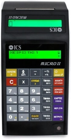 ICS Micro Φορητή Ταμειακή Μηχανή Εστιατορίου σε Μαύρο Χρώμα