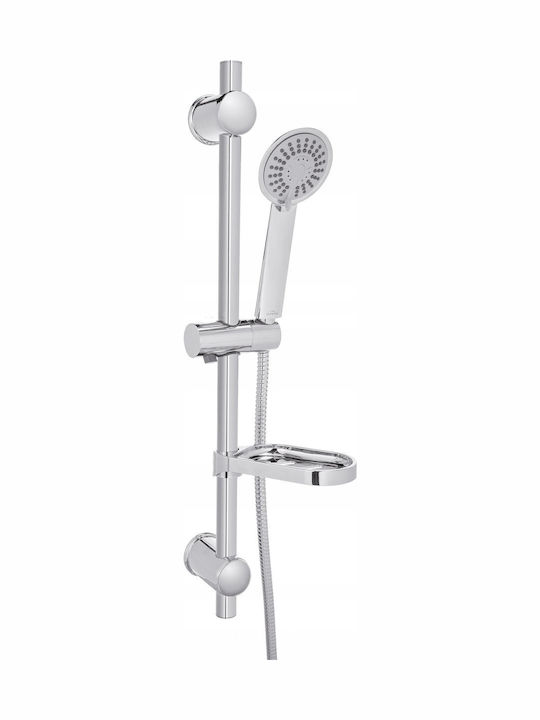 Invena Shower Column without Mixer Silver Invena Shower Column without Mixer Silver