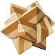 Fridolin Wooden Bamboo Star Metal Iq Logic Game Puzzle aus Holz