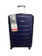 Ormi Medium Hard Travel Suitcase Black with 4 Wheels Height 65cm