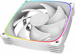 Geometric Future GEO-S2503W-1 Case Fan 120mm with RGB Lighting and Connection 4-Pin PWM 1pcs White