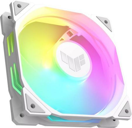 Asus TUF Gaming TR120 Case Fans (2000rpm / 77.4cfm) with ARGB Lighting and Connection 4-Pin PWM White