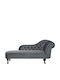 Nimes Modern Velvet Recliner Grey M134xP56cm