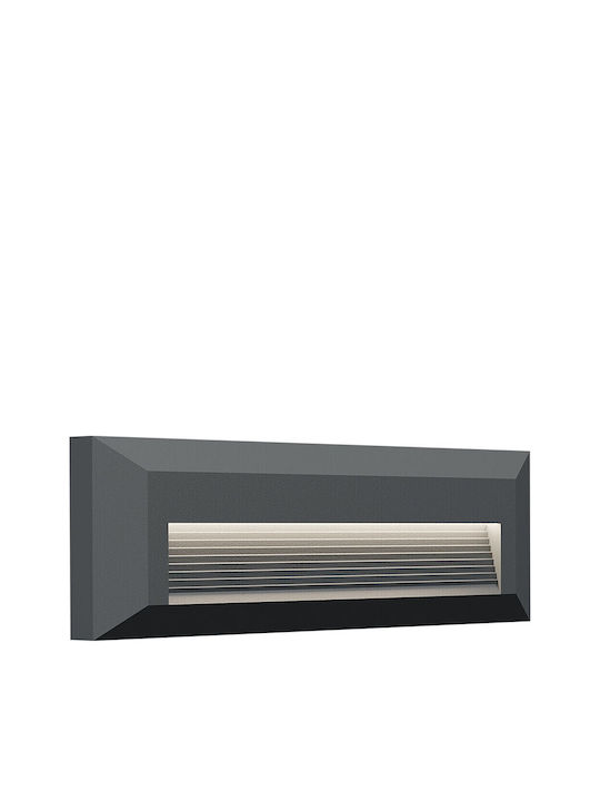 Braytron Επιτοίχιο Εξωτερικό Φωτιστικό LED IP65 3W με Ρυθμιζόμενο Λευκό Φως 23x8εκ.