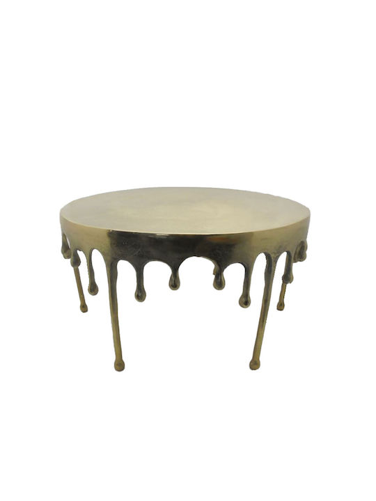 Round Coffee Table Drop Gold L75xW75xH40.5cm