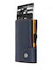 Leather Men's Wallet Classic with RFID Blue