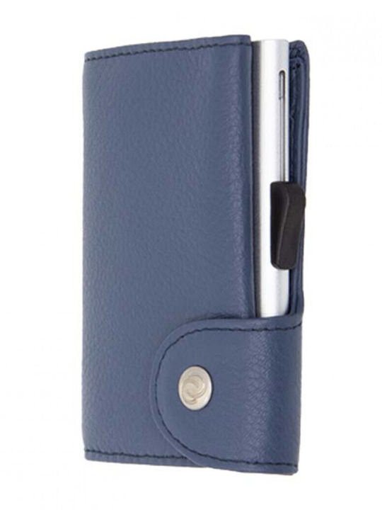 Leder Herren Geldbörse Klassisch mit RFID Blau