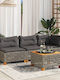 Outdoor-Stuhl Rattan Grey mit Kissen 63.5x63.5x62εκ.