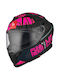 MT Braker SV Full Face Helmet ECE 22.06 1600gr Punk Rider B8 Black/Pink Matt