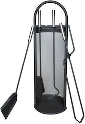 Fireplace Tool Set with Stand Holder Black