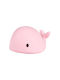 Flow Lumini LED Lampă decorativă pentru copii Atingere Moby Roz 7.5x4.5x5.5εκ. Balena