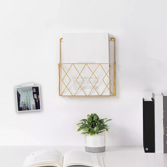 Raft Perete 25x7x26cm Aur Raft Perete 25x7x26cm Aur