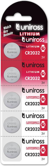 Uniross Μπαταρία Λιθίου Ρολογιών CR2032 3V 1τμχ