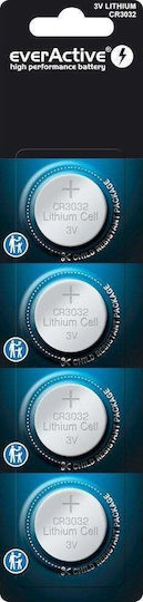 EverActive EverActive Lithium Uhrenbatterien CR3032 3V 4 Stück