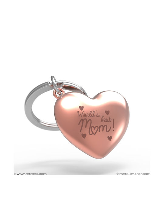 Metalmorphose Keychain The Best Mother In The World Metallic Pink