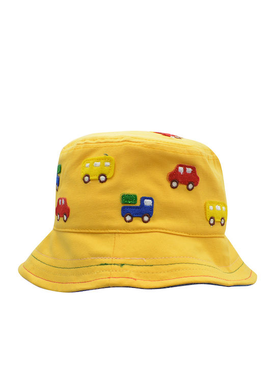 Brims and Trims Παιδικό Καπέλο Bucket Υφασμάτινο Κίτρινο