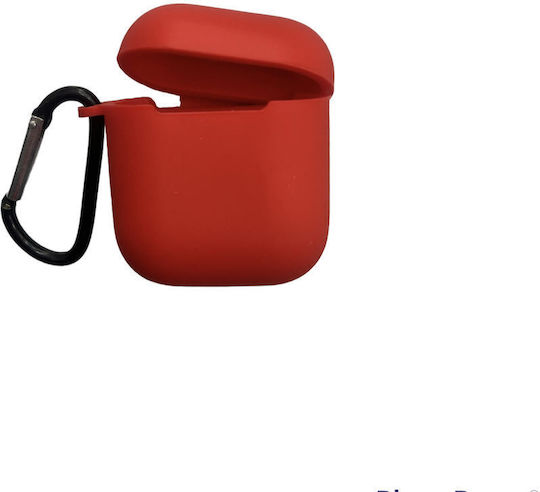 ObaStyle Husă cu cârlig în culoarea Roșu pentru Apple AirPods 1 / AirPods 2