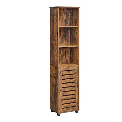 Vasagle Cabinet de coloană pentru baie Etaj M30xL40xH167cm Maro