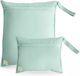 Mushie Set aus 2 wasserdichten Tragetaschen Roman Green