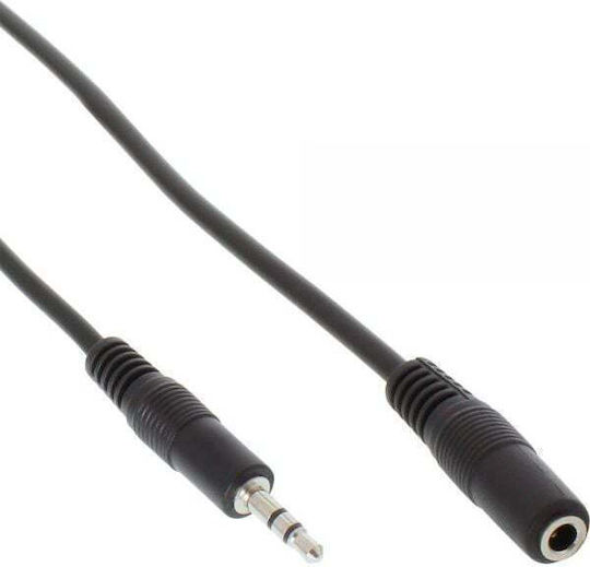 InLine Καλώδιο Ήχου 3.5mm male - 3.5mm female Μαύρο 1.5m 99934A