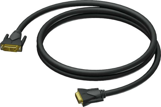 Procab Cable DVI-D male - DVI-D male 1.5m Μαύρο (CLV140/1.5)