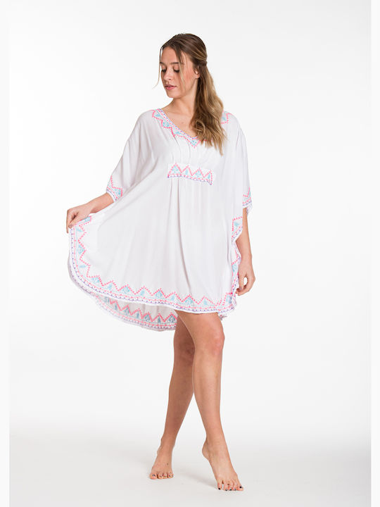 Rima Beachwear Women's Caftan Beachwear White